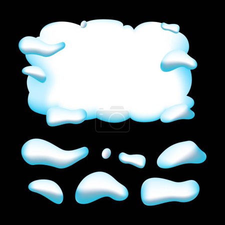 Illustration for Cloud candy fluid object design - Royalty Free Image