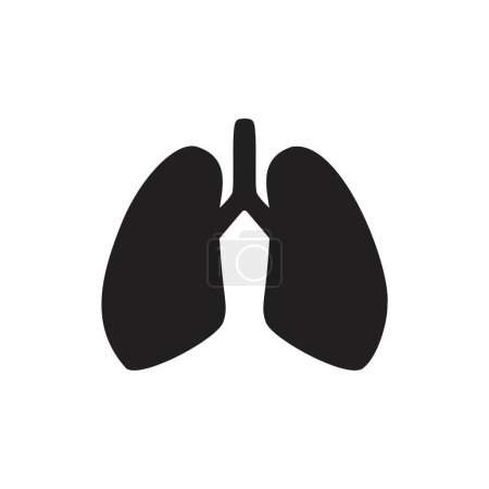 Téléchargez les illustrations : Icône pulmonaire vecteur. Illustration de santé et de conception médicale - en licence libre de droit