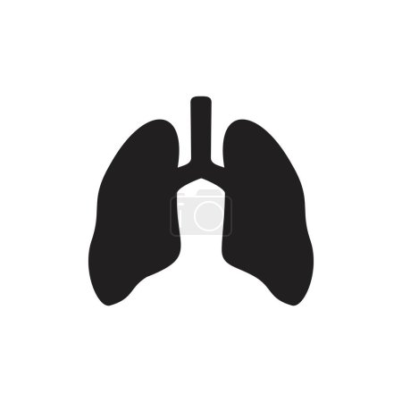 Téléchargez les illustrations : Icône pulmonaire vecteur. Illustration de santé et de conception médicale - en licence libre de droit