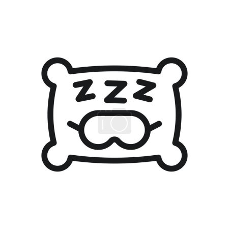 Téléchargez les illustrations : Élément de conception de logo d'icône de sommeil - en licence libre de droit