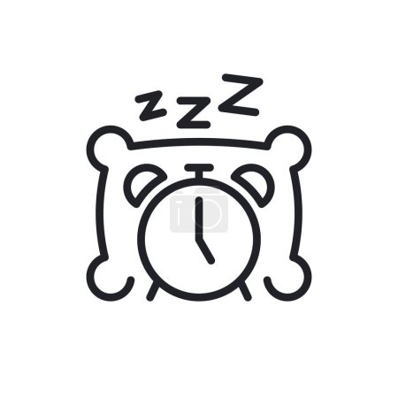 Illustration for Clock Sleep Icon Logo Design Element - Royalty Free Image
