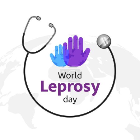 Illustration for World Leprosy day vector illustration - Royalty Free Image