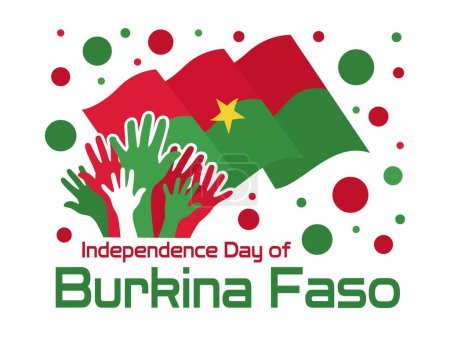 Illustration for August 5, Burkina Faso Independence day vector illustration. Suitable for greeting card, poster and banner - Royalty Free Image