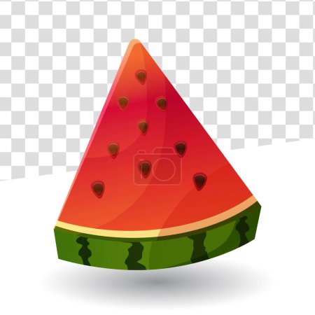 Illustration einer aufgeschnittenen Wassermelone