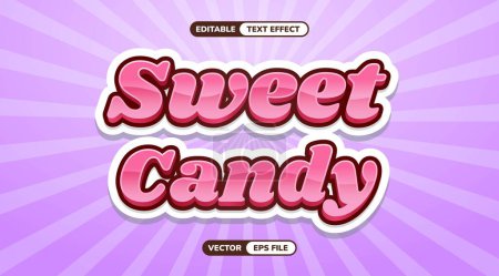 Ilustración de Gradiente de caramelo dulce Efecto de texto freepik - Imagen libre de derechos