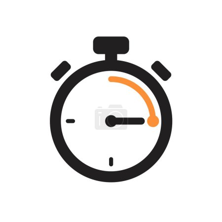 Téléchargez les illustrations : Creative stopwatch vector icon. fast time vector icon - en licence libre de droit