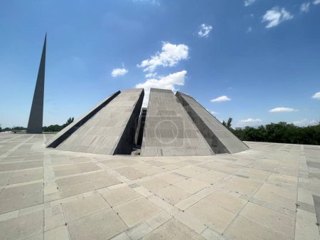 Photo for Tsitsernakaberd Monument to commemorate the victims of the Genocide in Yerevan in Armenia - Royalty Free Image