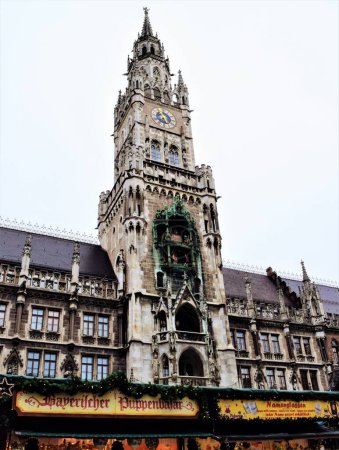 Photo for Rathaus-Glockenspiel Historical landmark in Munich, Germany. High quality photo - Royalty Free Image