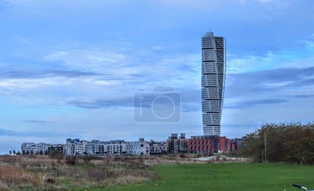 Photo for City blue skyline view in Malmo, Sweden. High quality photo - Royalty Free Image