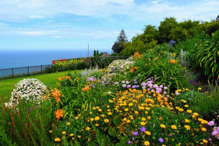Photo for Flower garden with beautiful blue sky from lookout point. High quality photo - Royalty Free Image