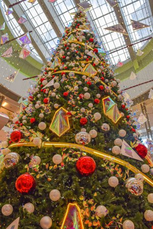 Photo for Colorful Christmas Tree in City Mall, KL. High quality photo - Royalty Free Image