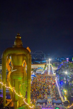 Photo for Nightview of the Majestic Lord Murugan Statue in Batu Caves. High quality photo - Royalty Free Image