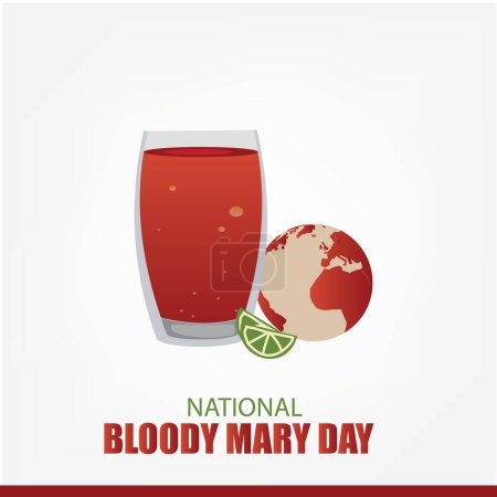 Foto de Vector Illustration of National Bloody Mary Day (en inglés). Diseño simple y elegante - Imagen libre de derechos