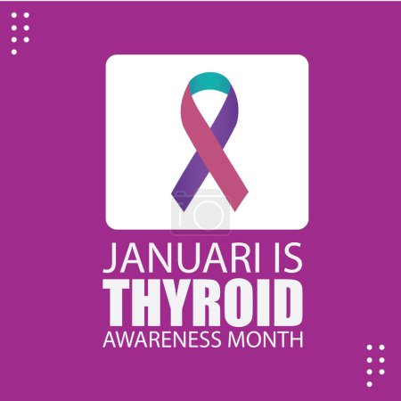 Illustration for Vector Illustration of Thyroid Awareness Month. Simple and Elegant Design - Royalty Free Image