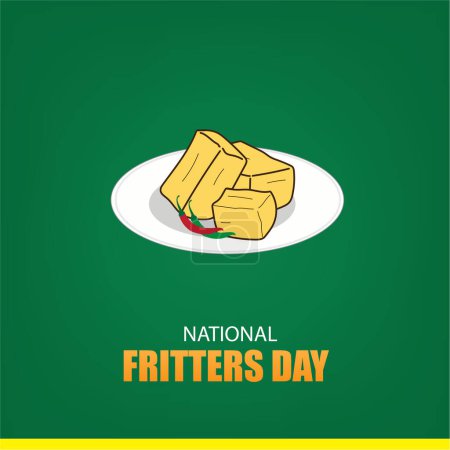 Foto de Ilustración vectorial del Día Nacional de los Fritters. Diseño simple y elegante - Imagen libre de derechos