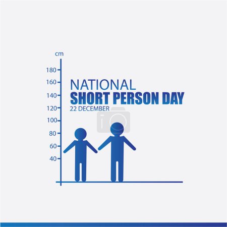 Ilustración de Vector Illustration of National Short Persons Day (en inglés). Diseño simple y elegante - Imagen libre de derechos