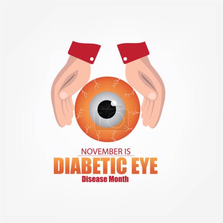 Foto de Ilustración vectorial. Diabetes Eye Disease Month (en inglés). Diseño simple y elegante - Imagen libre de derechos