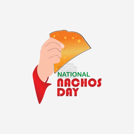 Foto de Vector Illustration Día Nacional de los Nachos. Diseño Simple y Elegante - Imagen libre de derechos