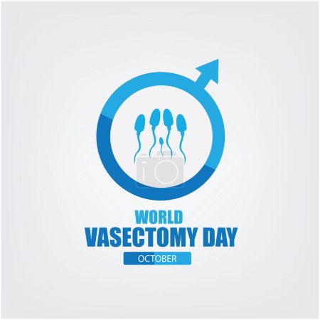 Illustration for Vector graphic of world vasectomy day good for world vasectomy day celebration. flat design. flyer design.flat illustration. Simple and elegant design - Royalty Free Image