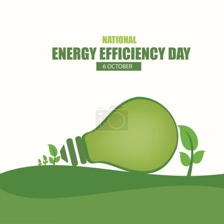 Foto de Vector Illustration of Energy Efficiency Day (en inglés). Diseño simple y elegante - Imagen libre de derechos