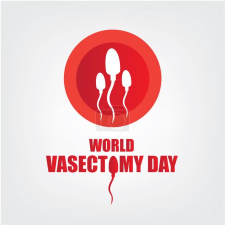 Illustration for Vector graphic of world vasectomy day good for world vasectomy day celebration. flat design. flyer design.flat illustration. Simple and elegant design - Royalty Free Image