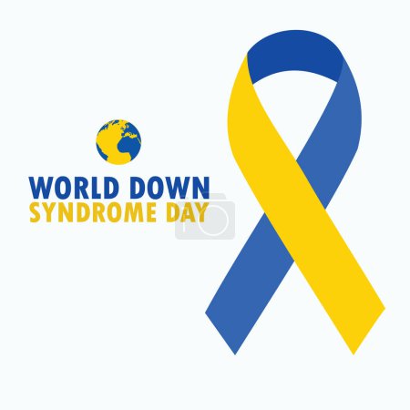 Téléchargez les illustrations : Illustration vectorielle de la Journée mondiale du syndrome de Down. Simple et élégant - en licence libre de droit