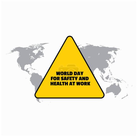Ilustración de Día Mundial del Vector para la Seguridad y la Salud en el Trabajo - Imagen libre de derechos