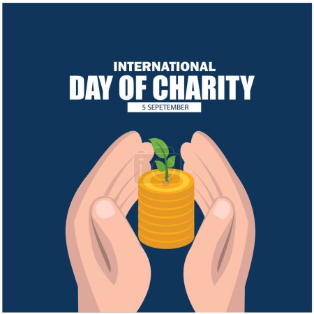 Internationaler Charity Day Vektor. Einfaches und elegantes Design