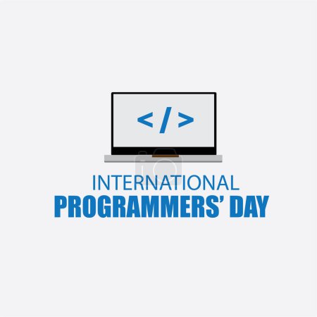 Téléchargez les illustrations : Journée internationale des programmeurs vecteur. Design simple et élégant - en licence libre de droit