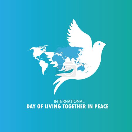 Illustration for Vector International Day of Living Together in Peace - Royalty Free Image