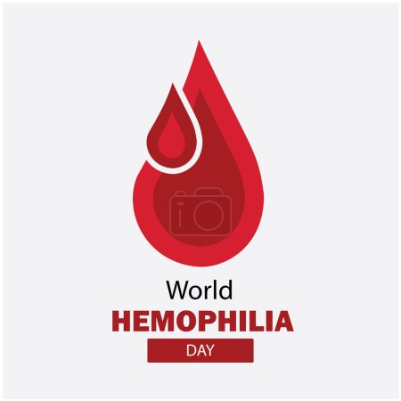 Foto de Saludos para el Día Mundial de la Hemofilia. Vector simple y elegante - Imagen libre de derechos