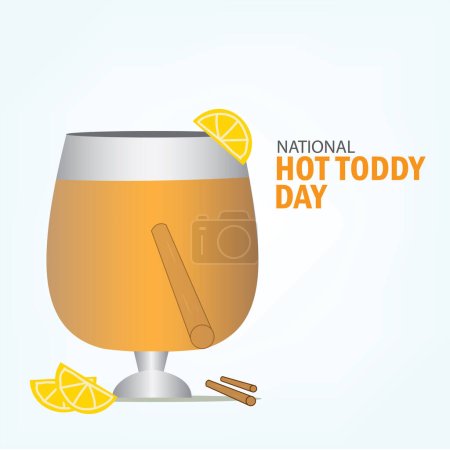 Ilustración de Vector Illustration of National Hot Toddy Day. Glass image. sweet skin. good for Happy Hot Toddy Day wishes - Imagen libre de derechos