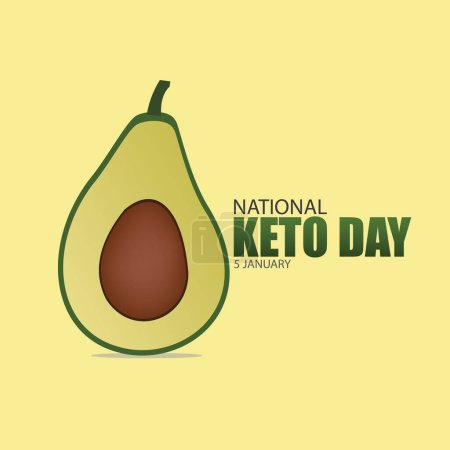 Illustration for Vector illustration of National Keto Day. Simple and Elegant Design - Royalty Free Image