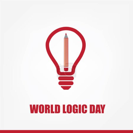 Illustration for Vector Illustration of World Logic Day. Simple and Elegant Design - Royalty Free Image