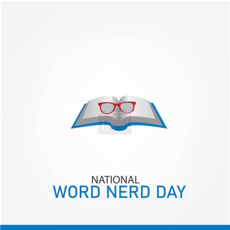 Ilustración de Vector Illustration of National Word Nerd Day. Simple and Elegant Design - Imagen libre de derechos