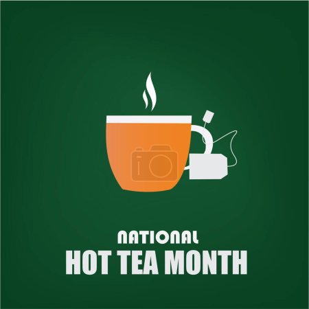 Foto de Vector Illustration of National Hot Tea Month. Simple and Elegant Design - Imagen libre de derechos