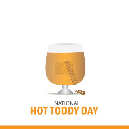 Vektorillustration des National Hot Toddy Day. Glasbild. Süße Haut. gut für Happy Hot Toddy Day Wünsche