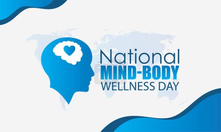 Foto de Vector Illustration of International Mind-Body Wellness Day. Simple and Elegant Design - Imagen libre de derechos