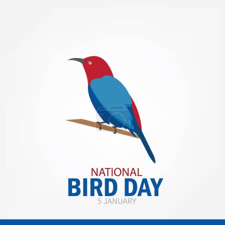 Foto de Vector illustration of National Bird Day. Simple and elegant design - Imagen libre de derechos