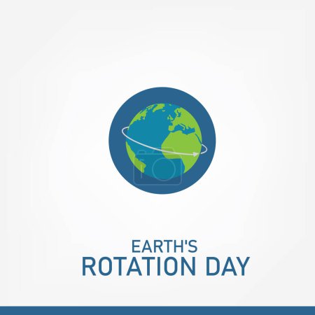 Foto de Vector Illustration of Earth's Rotation Day. Simple and Elegant Design - Imagen libre de derechos