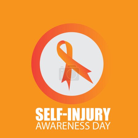 Vector Illustration Self-Injury Awareness Day. Einfaches und elegantes Design