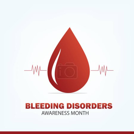 Illustration for Vector Illustration of Bleeding Disorders Awareness Month. Simple and Elegant Design - Royalty Free Image