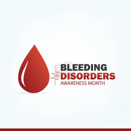 Vector Illustration of Bleeding Disorders Awareness Month (en inglés). Diseño simple y elegante