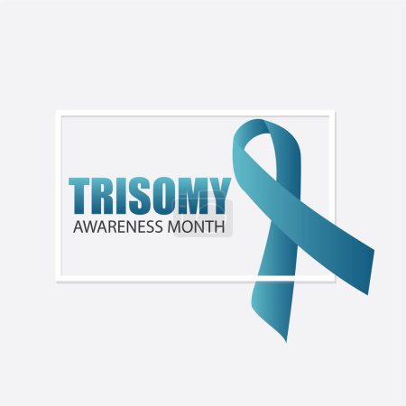 Foto de Vector Illustration of Trisomy Awareness Month (en inglés). Diseño simple y elegante - Imagen libre de derechos