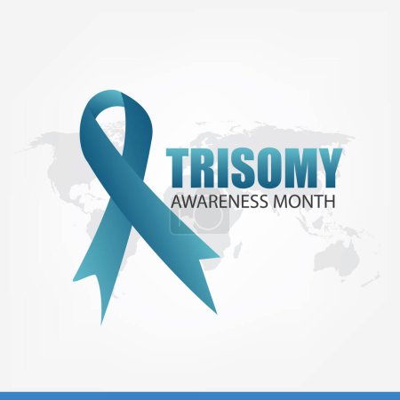 Vector Illustration of Trisomy Awareness Month. Simple and Elegant Design