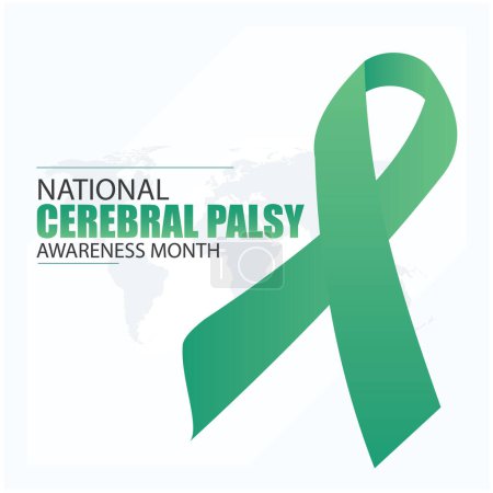 Vector Illustration of National Cerebral Palsy Awareness Month. Simple and Elegant Design
