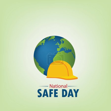 National SAFE Day Vektorgrafiken ideal für National SAFE Day Word Feier. flache Bauweise. Geschichtendesign. Flache Illustration. einfaches und elegantes Design