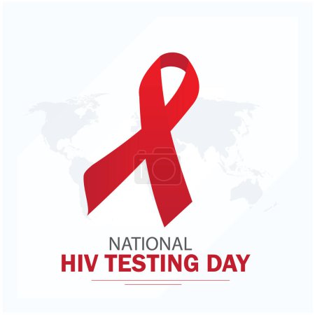 National HIV Testing Day vector graphic is great for National HIV Testing Dayy celebrations. flat design. flyer design. flat illustration. Simple and Elegant Design