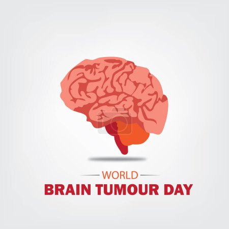 El gráfico vectorial del Día Mundial del Tumor Cerebral es ideal para las celebraciones del Día Mundial del Tumor Cerebral. diseño plano. Diseño de volante. ilustración plana. Diseño simple y elegante