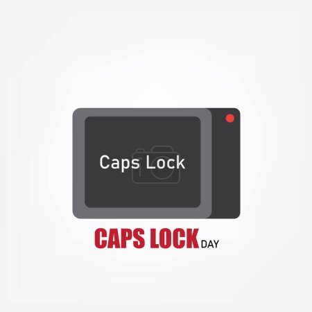 CAPS LOCK DAY vector graphic is great for CAPS LOCK DAY celebrations. flat design. flyer design. flat illustration. Simple and Elegant Design